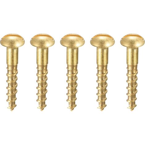 Bois Vis M1,6x8mm Fendu Rond Tête Laiton Autotaraudant 100Pcs (1/5)