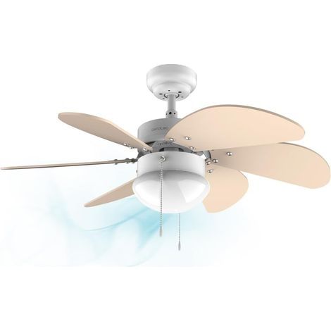 Ceiling fan, 50 W, 92 cm diameter, 6 reversible blades, 3 speeds, summer/winter function, with light (1/5)