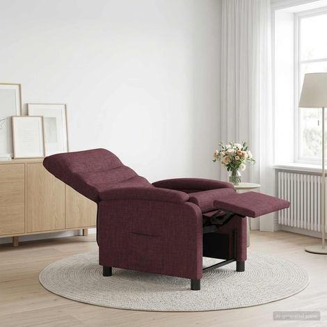 vidaXL Recliner Morado Tela (1/5)