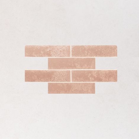 Carrelage Effet Zellige Rose PUKKA Pale Rose 6,4x26cm (1/2)