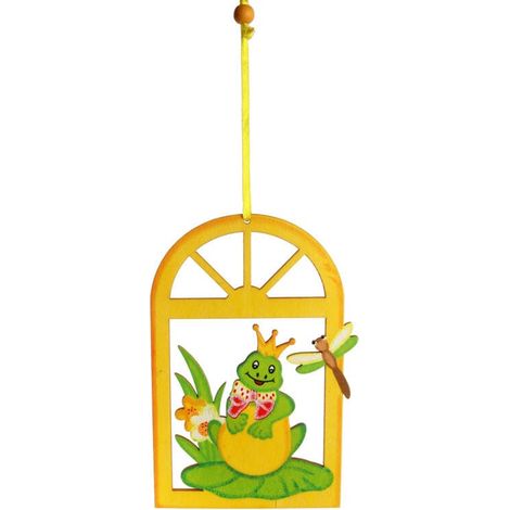 Osteranhänger „Frosch im Holzfenster“, 15 cm (1/2)