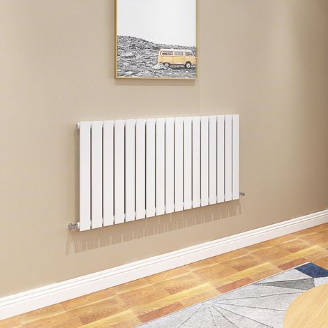 AICA Flat Panel Radiator 600x1156mm Central Heating Single Horizontal Stylish White