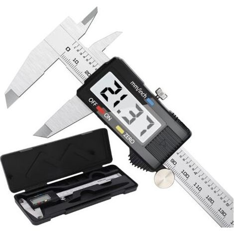 Pied a Coulisse, Pied à Coulisse Digital 150mm Acier Inoxydable Grand Écran LCD Précision Réglable 0.01mm, mm/inch conversion (1/5)