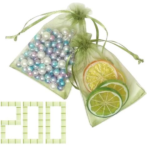 Sacchetti protettivi per frutta - Coperture da giardino in corda - Proteggono le piante - Materiale a rete traspirante - 200 pezzi - Attributo singolo (1/5)
