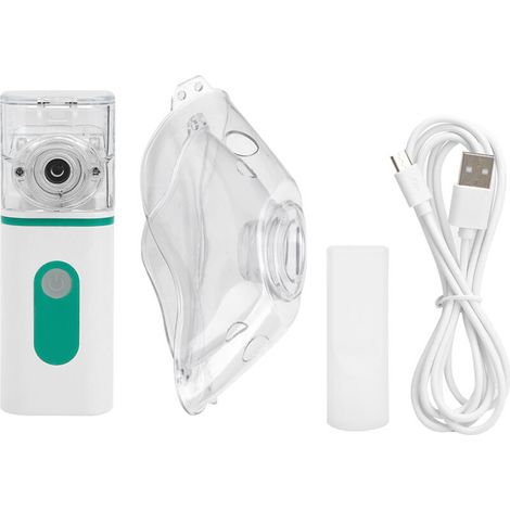 Nébuliseur Ultrasonique Portable pour Enfants et Adultes - Anti-Toux, Réduction des Glaires, Inhalateur à Mailles Micro (Vert)