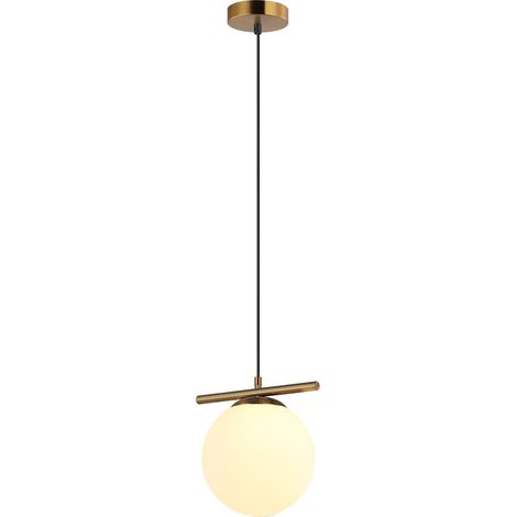 Italux Merseta Suspension globe de 20 cm, bronze antique