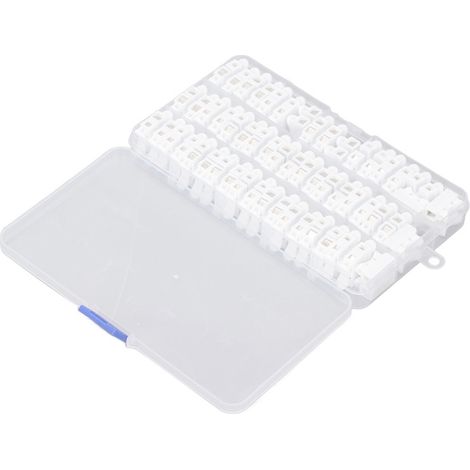 55 connecteurs rapides à insertion par pression, 2 broches, à ressort, ignifugés, 250 V, 2 A (1/5)