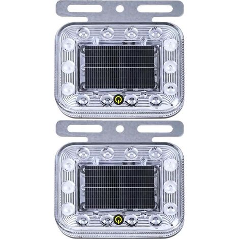 Set mit 2 berührungsempfindlichen LED-Autolichtern, solarbetriebene Sicherheitsleuchten mit (1/5)