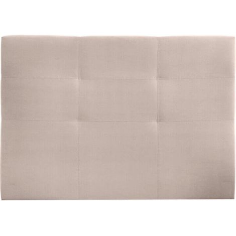 Cabecero de cama Deco tapizado en Tela Beige - Cama de 135 (1/2)