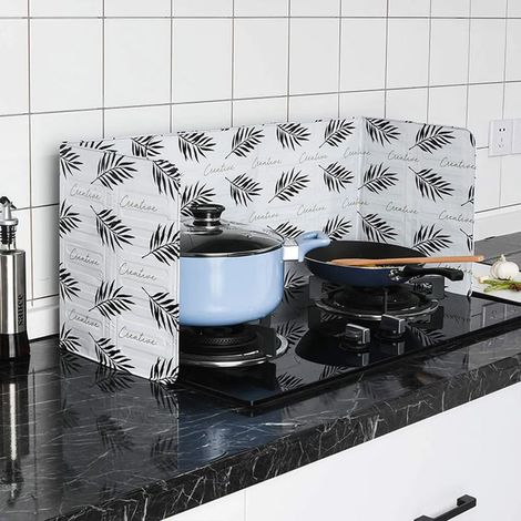 Pare-éclaboussures pour poêle et cuisinière 84,5 x 32,5 cm, protection murale anti-projections de cuisine (1/5)
