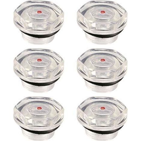Niveau d'huile Compresseur d'air Jauge Bouchon Voyant d'Huile Indicateur Viseur Niveau de Liquide en Plastique Filetage 20mm 6Pcs (1/3)