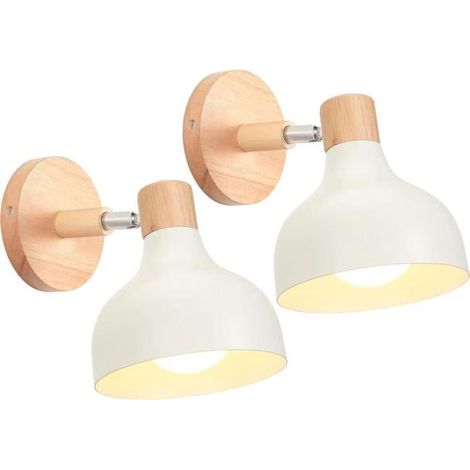 × Applique Murale Réglable Métal Vintage E27 Rétro Décoratif Éclairage Intérieur pour Chambre Couloir Salon Blanc (SKU produit : 94940354 SKU Offre : lehuamwj113) (1/4)