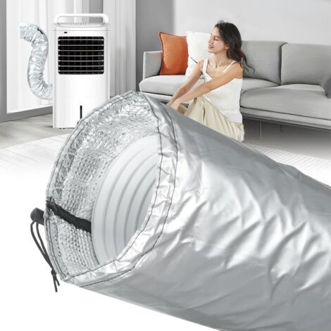 Manchon D'isolation Pour Tuyau De Climatiseur Portable Housse Isolante Pour Tuyaux De Climatiseurs Portables Pièces Et Accessoires Pour Maison Bureau Caravane Garage Fenêtre Mur (1/5)