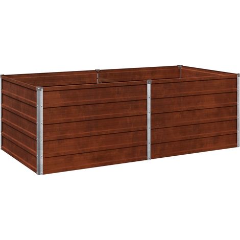 Hochbeet im Garten Rostig 160 x 80 x 55 cm Pappe vidaXL