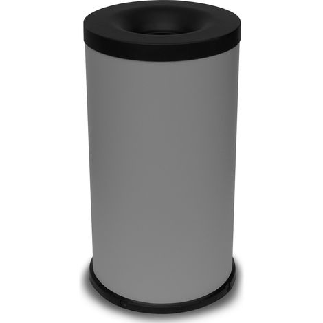 Pattumiera Gettacarte Ø38xh75 cm Autoestinguente In Acciaio Verniciato Grigio (1/2)