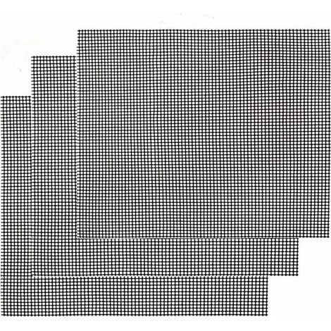 Grille Barbecue Tapis de Cuisson Antiadhésif 3 Pièces - Feuille de Cuisson Réutilisable Résistante à la Chaleur de Gril, pour Le Barbecue D'intérieur et Extérieur (1/5)