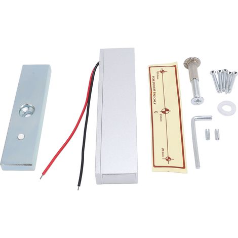 Serrure magnétique électrique 180KG/350lbs, Force de maintien, sécurité intégrée, Mode NC, Kit de porte électromagnétique 12V, système pour contrôle d'accès (1/5)