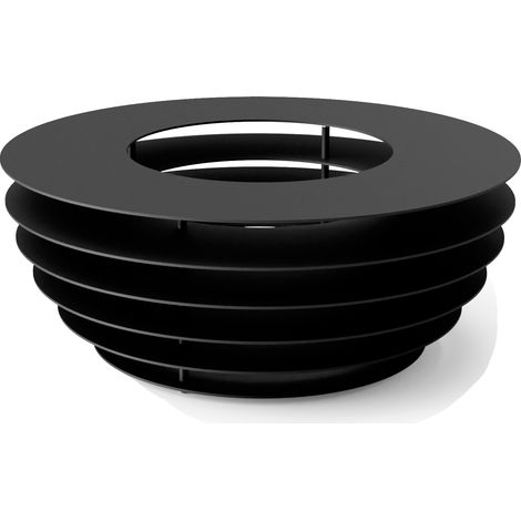 TUOZI - Foyer de jardin PHOBOS - 60 x 60 x 24 - Revêtu d'acier thermique noir. Brasero d'extérieur pour jardin fabriqué en acier