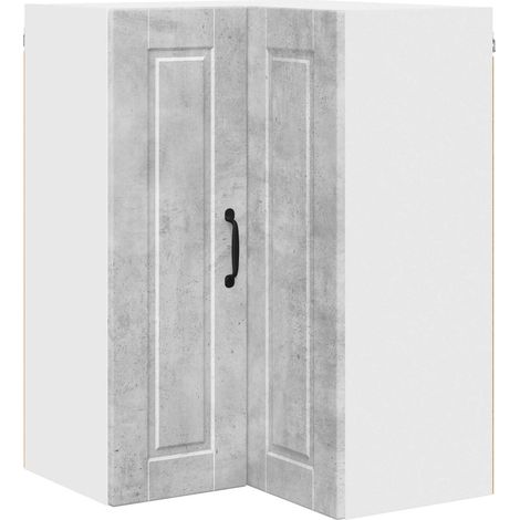Maison Exclusive - Armario Esquinero de Pared PORTO Gris Concreto