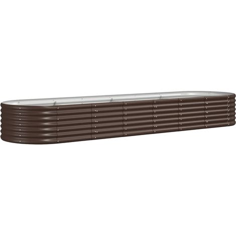 Maison Exclusive - Jardinera arriate acero galvanizado marrón 296