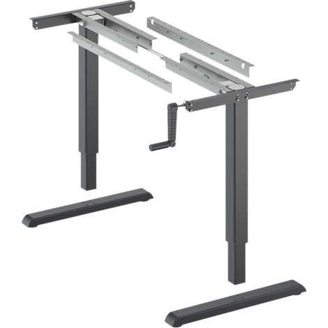Piètement réglable en hauteur manuellement steelforce pro 310 hc slim manuel - Capacité de levage : 60 kg - Course de levage : 480 mm - Décor : Noir - Matériau : Acier - HETTICH (1/4)