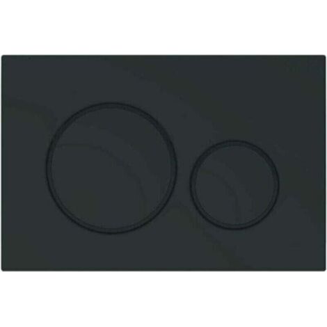 Panneau de Commande WC Compatible Geberit DUOFIX Sigma 20 Noir Mat Ortviai (1/2)