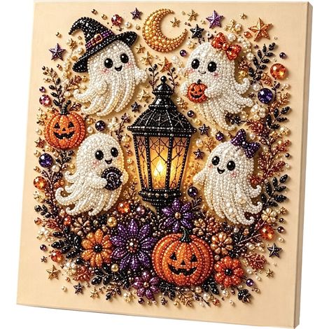 Décoration murale à faire soi-même sur le thème d'Halloween - Petit fantôme