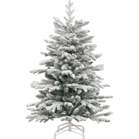 Sapin de Noël Arbre de Noël artificiel à charnières avec neige floquée 150 cm (1/5)