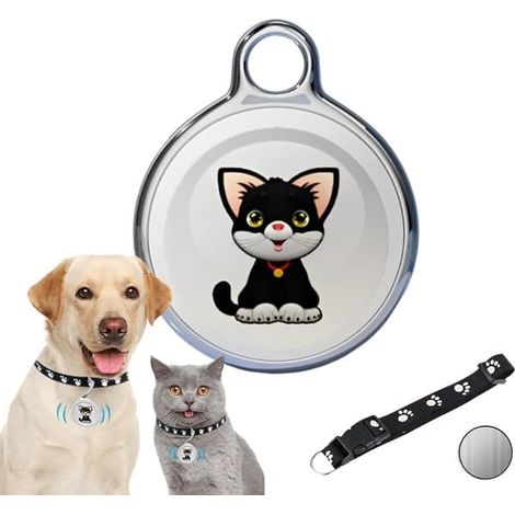 Mini traceur GPS pour chat - Collier étanche pour le suivi en temps réel des chats et des chiens (W) (1/5)