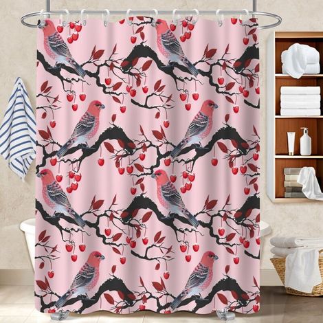 Kit rideau de douche en polyester 180x180 imperméable housse de baignoire pour offrir à noël ou un anniversaire (1/5)