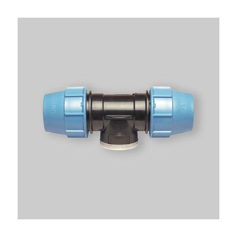Raccordo A Tee Femmina Per Polietilene Unidelta 90 X 3" X 90 (1/2)