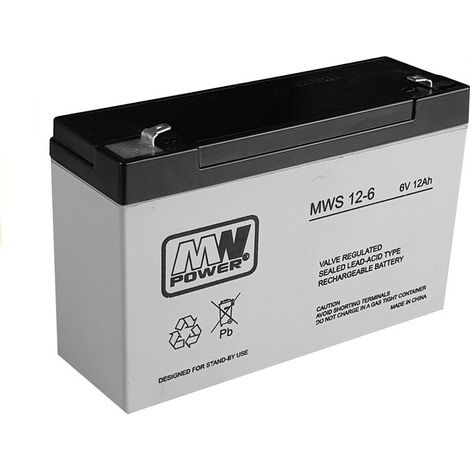 Batterie de voiture AGM Gel pour batterie 6V 12Ah