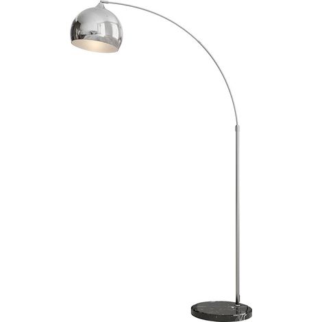 Lampadaire sur pied réglable en marbre vintage noir gris 40W E27 100-115x30x170-180cm (1/5)