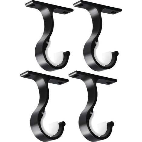 4-teilige Gardinenstangenhalterungen aus Aluminiumlegierung, robuste Halterungen für Stangen mit 25–28 mm Durchmesser, hochfeste Befestigung