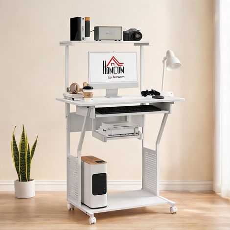Bureau en melamina com acabamento em madeira Aço 80 x 50 x 130 cm (1/5)