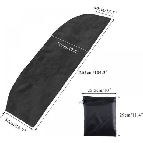 Telo di copertura impermeabile per ombrellone da giardino, diametro da 3,7 a 4,3 m, colore nero. (1/4)