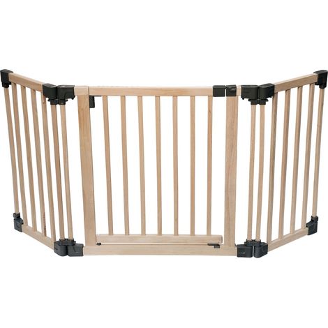 Safetots Barrière De Sécurité Multi-panneau En Bois, Avec Porte, Jusqu'à 176cm De Largeur X 76cm De Hauteur, Bois