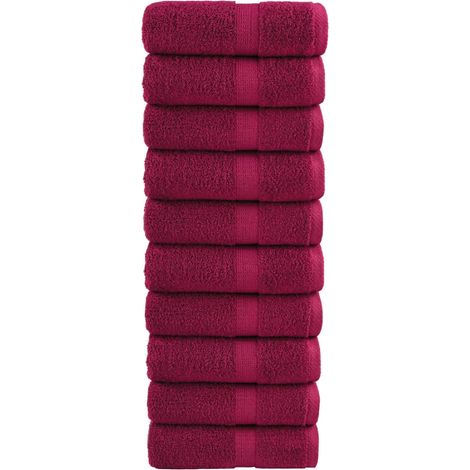 Premium-Waschtücher SOLUND 10 Stk. Bordeaux 30x30 cm 600 g/m² (1/5)
