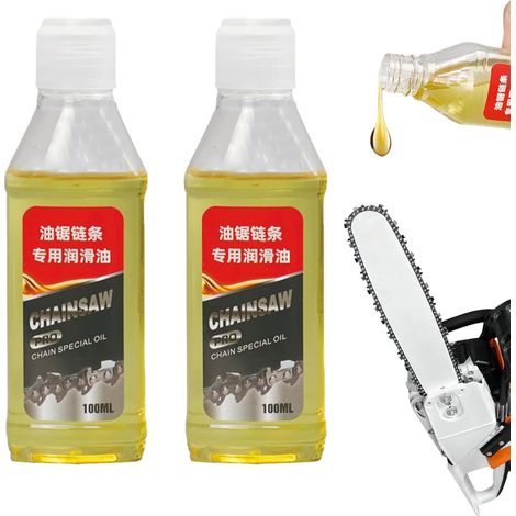 Electric Chainsaw Oil for Chainsaw Chain 100 ml x 2 Stainless Steel Chainsaw Chain Lubricant for Chainsaws Guides and Chainsaw Chains