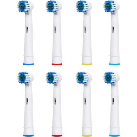 Lot de 8 têtes de brosse à dents sensibles pour brosse à dents électrique Braun. Poils souples pour un nettoyage supérieur et tout en douceur. (1/5)
