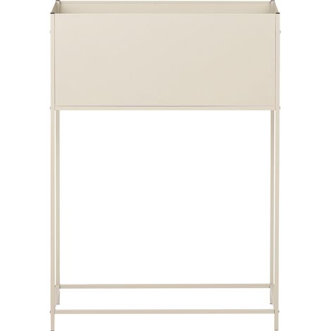 Soporte para plantas de metal elevado Jardinera Maceta Interior Exterior beige Tapien