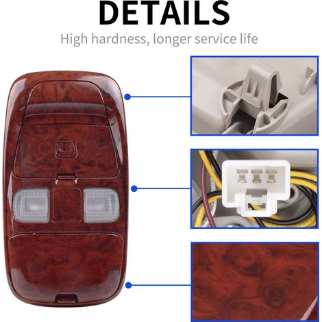 55350657 Motif bois de rose, compatible avec le rangement pour plafonnier de console centrale des Dodge Ram 1500 (1999-2002). (1/4)