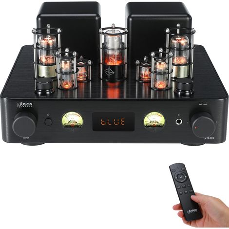 Amplificatore stereo a valvole, potenza RMS 200W, ingressi versatili, JTA100-N nero, spina europea 230V (1/2)