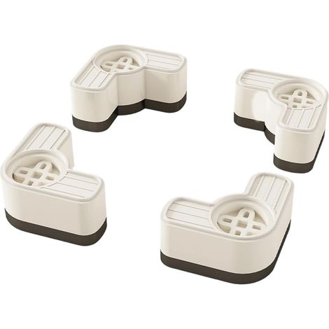 Lot de 4 pieds support anti-vibrations adaptés aux lave-linge et réfri (1/4)