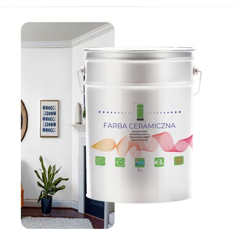 PITTURA PER CERAMICA WHITE SNOW LAVABILE PER SOFFITTI E PARETE 5L (1/5)