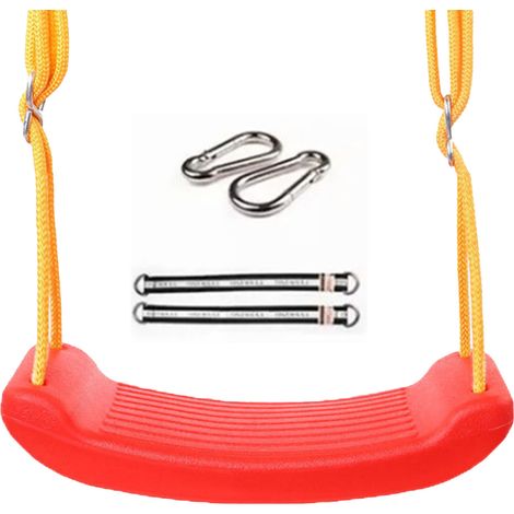 Balançoire pour enfants avec boucle antidérapante, corde résistante à la déchirure et réglable, idéale pour les parcs et les espaces extérieurs (rouge). (1/5)
