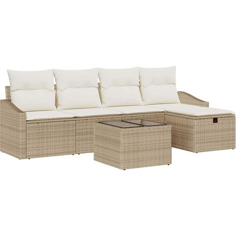 Maison Exclusive - Set di divani con cuscino 5 pcs polyrattan