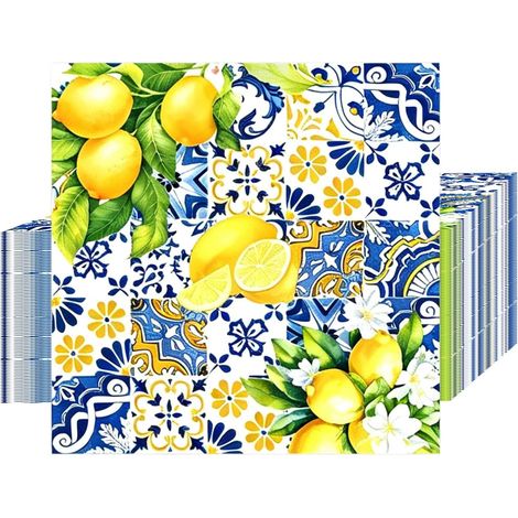 Serviettes en Papier Citron 40 Pièces Lot 3 Paquets Décoration Table Bleu Jaune Style Méditerranéen Dolce Vita Decoration Decoration Dolce Vita Fête Anniversaire Buffet Été Maison Réception Élégante (1/5)
