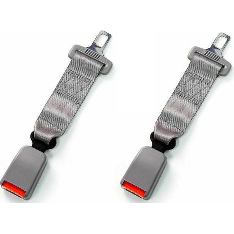 Ceintures de sécurité Lot de 2 rallonges de ceinture de sécurité de voiture universelles Sangle d'extension de ceinture de sécurité réglable 23cmgris 2pcs (1/5)
