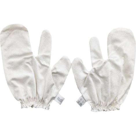 Gants de Garshana Gants crus pour l'ayurvédie, la réduction de la cellulite et le brossage à sec - Gants de Garshana purs à 100% avec bracelets élastiques pour l'ayurvédie (2pcs) (1/5)
